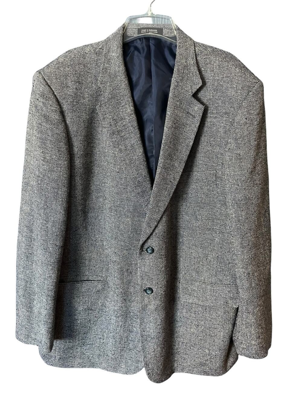 Towncraft Vintage Silk Tweed Jacket 46L Classic Academia Career Tailored